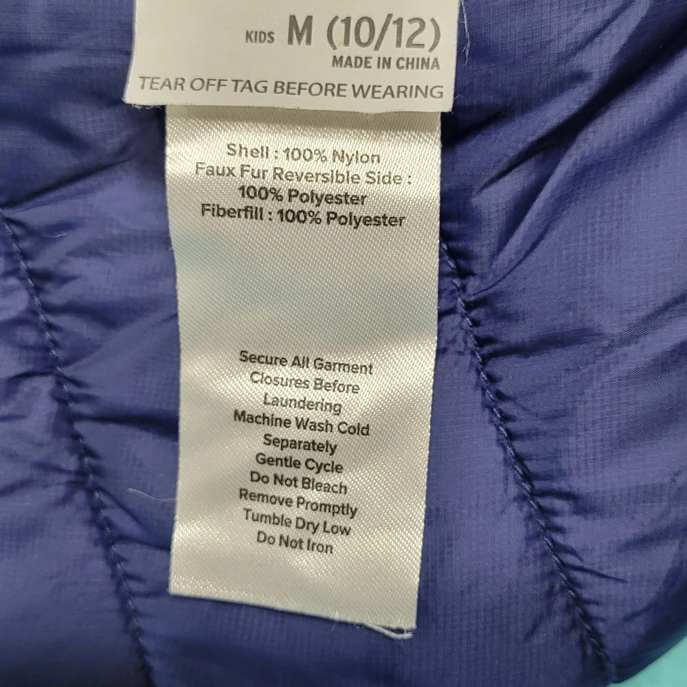 Eddie Bauer Aqua Faux Fur Jacket